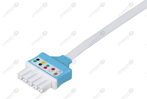 Mindray Compatible Disposable ECG Lead Wire - AHA - 5 Leads Grabber Box of 10