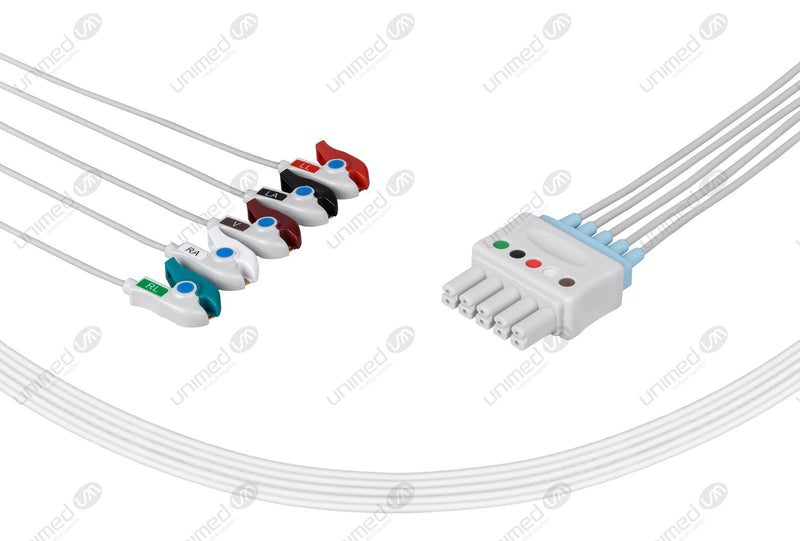Mindray Compatible Reusable ECG Lead Wires 5 Leads Grabber