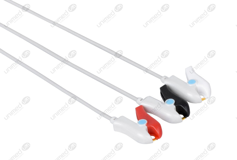 Mindray Compatible Reusable ECG Lead Wire - AHA - 3 Leads Neonate Grabber