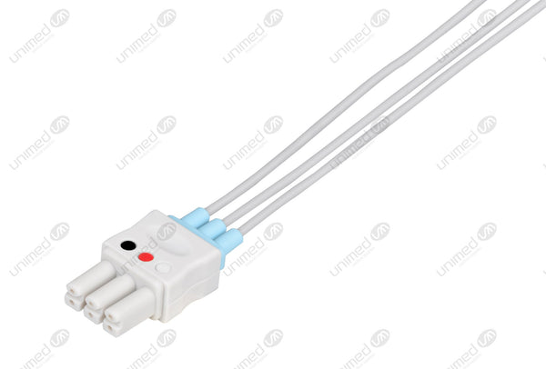 Mindray Compatible Reusable ECG Lead Wire - AHA - 3 Leads Snap