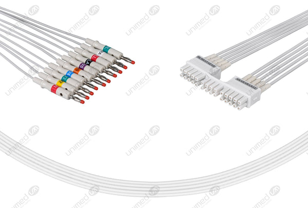 Mortara Compatible EKG Lead Wire- 4mm Banana End