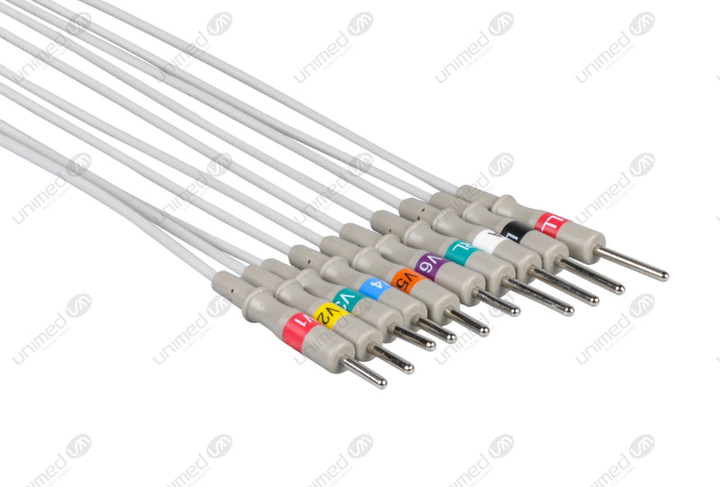 Mortara Compatible EKG Lead Wire - AHA - 3mm Needle End