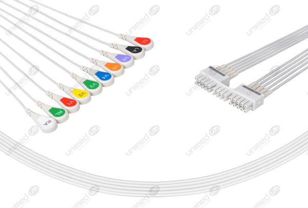 Mortara Compatible EKG Lead Wire Snap End