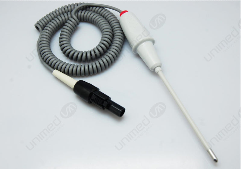 Mindray Compatible Smart Temperature Probe - Adult Rectal Coiled Cable