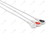 Nihon Kohden BR-019 Compatible Reusable ECG Lead Wire - AHA - 3 Leads Snap