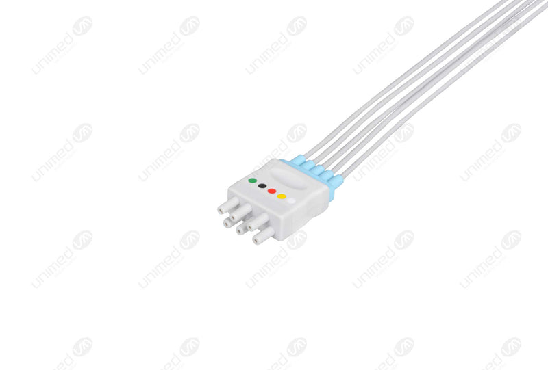 Nihon Kohden BR-021 Compatible Reusable ECG Lead Wire - IEC - 5 Leads Snap