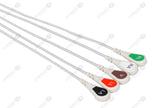 Nihon Kohden BR-021 Compatible Reusable ECG Lead Wire - AHA - 5 Leads Snap