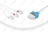 Nihon Kohden BR-903 Compatible Disposable ECG Lead Wires 3 Leads Grabber Box of 10