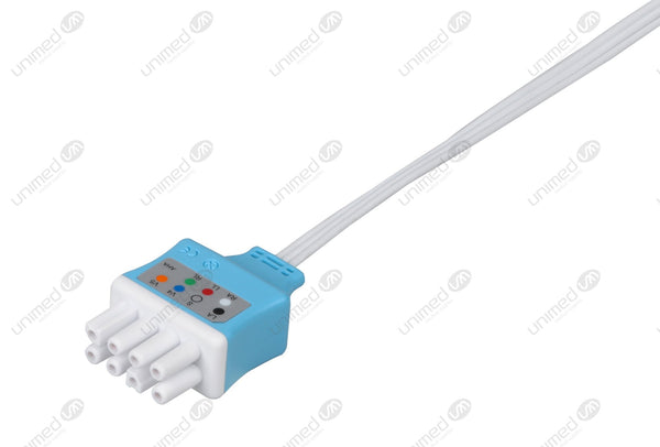 Nihon Kohden BR-903 Compatible Disposable ECG Lead Wire - AHA - 3 Leads Grabber Box of 10