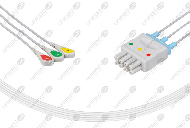 NKB3-90S-I Nihon Kohden  Compatible Reusable ECG Lead Wire