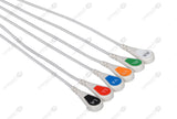 Nihon Kohden BR-906 Compatible Reusable ECG Lead Wire - AHA - 6 Leads Snap