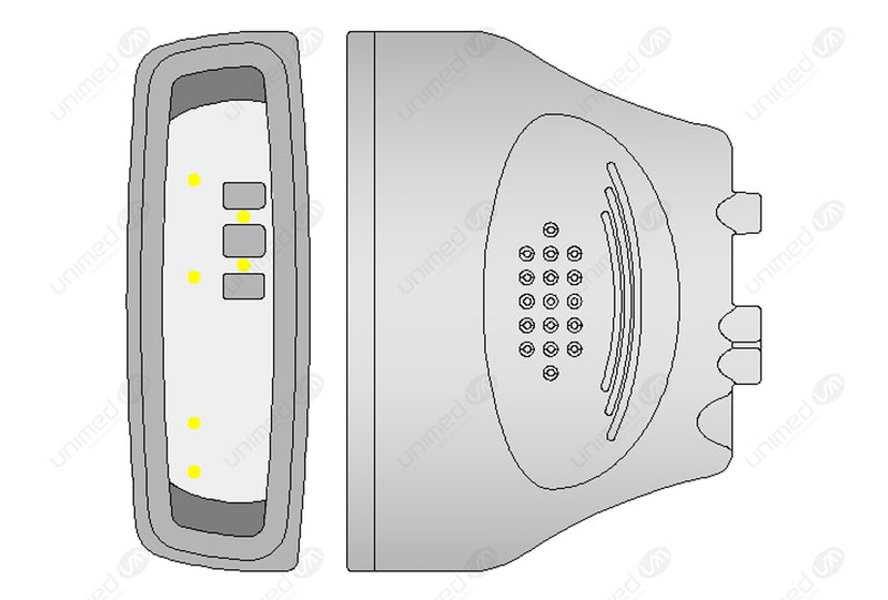 Philips MX40 Compatible Reusable ECG Lead Wire - AHA - 3 Leads Grabber