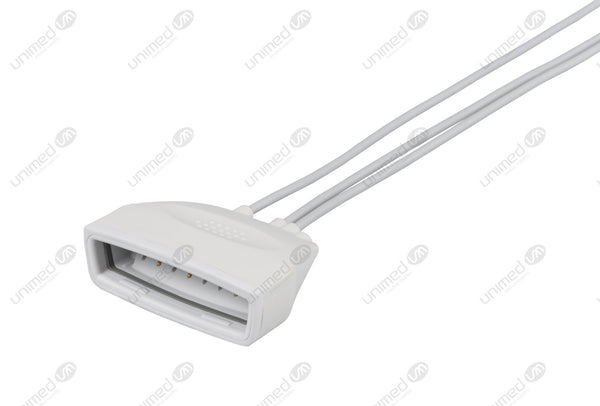 Philips MX40 Compatible Reusable ECG Lead Wire - AHA - 3 Leads Snap