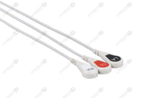 Philips MX40 Compatible Reusable ECG Lead Wire - AHA - 3 Leads Snap