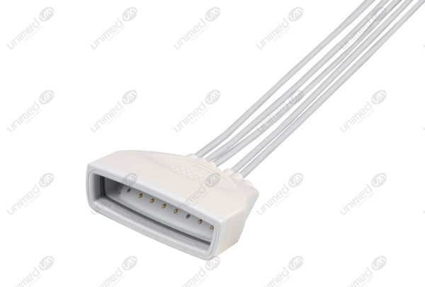 Philips MX40 Compatible Disposable ECG Lead Wire - AHA - 5 Leads Grabber Box of 10
