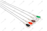Philips MX40 Compatible Reusable ECG Lead Wire - AHA - 5 Leads Snap
