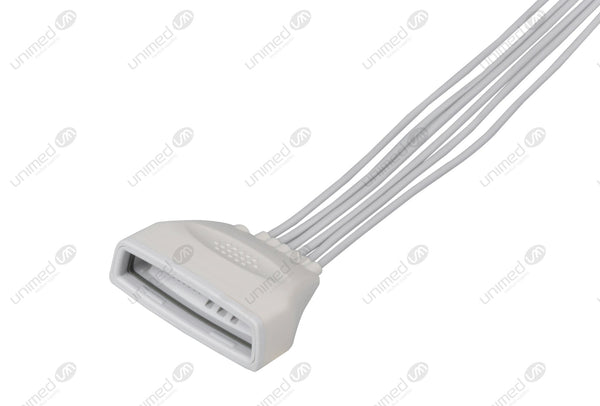 Philips MX40 Compatible Reusable ECG Lead Wire - AHA - 6 Leads Grabber