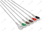 Philips MX40 Compatible Reusable ECG Lead Wire - AHA - 6 Leads Snap