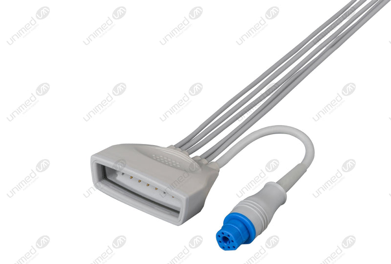 Philips MX40 with SpO2  Compatible Reusable ECG Lead Wire - AHA - 3 Leads Grabber