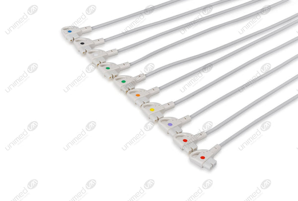 Philips Compatible Diagnostic ECG Cardiography shielded - AHA - 10 Leads Grabber