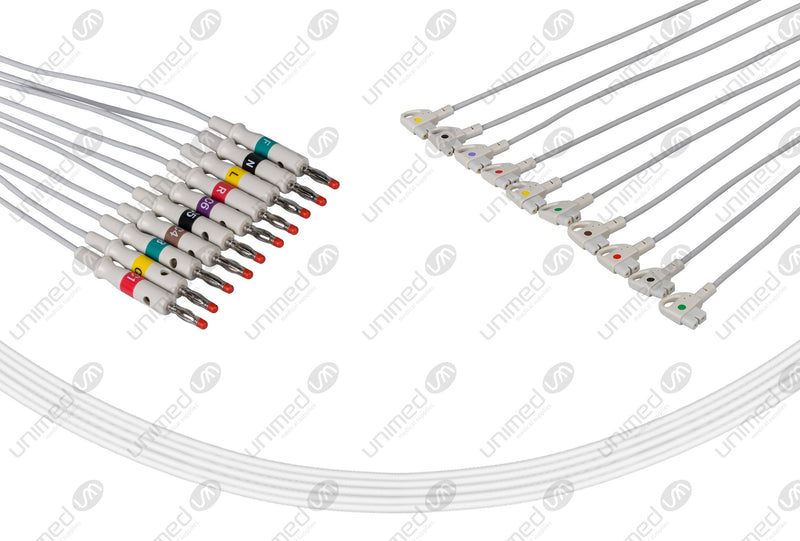Philips Compatible EKG Lead Wire - IEC - 4mm Banana End