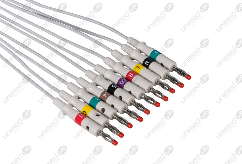 Philips Compatible EKG Lead Wire - IEC - 4mm Banana End