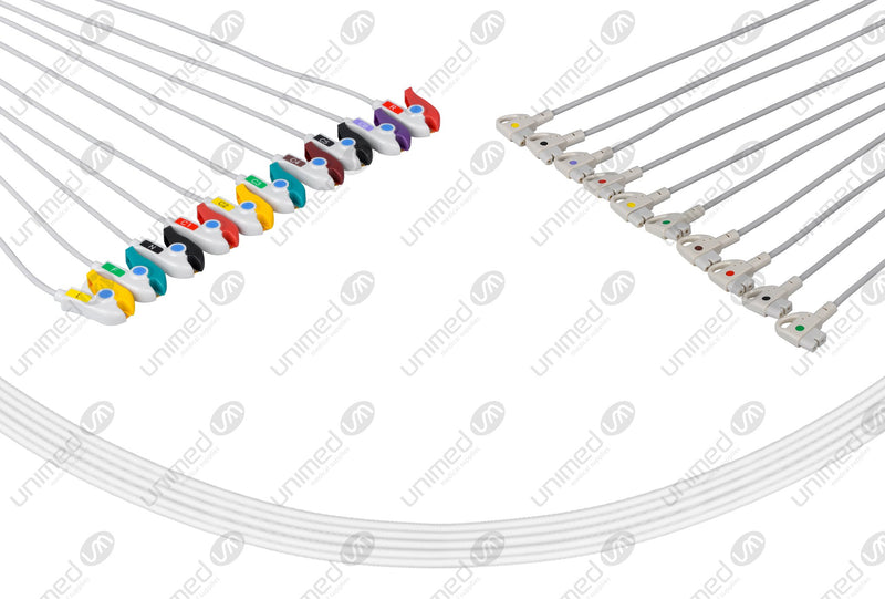 Philips Compatible EKG Lead Wire - IEC - Grabber End