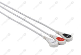 Spacelabs Compatible Reusable ECG Lead Wire - AHA - 3 Leads Snap