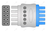 Spacelabs Compatible Reusable ECG Lead Wire - AHA - 5 Leads Snap