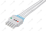 Spacelabs Compatible Reusable ECG Lead Wire - AHA - 5 Leads Snap