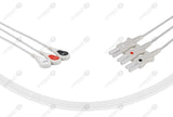 Spacelabs Compatible Reusable ECG Lead Wire - AHA - 3 Leads Snap