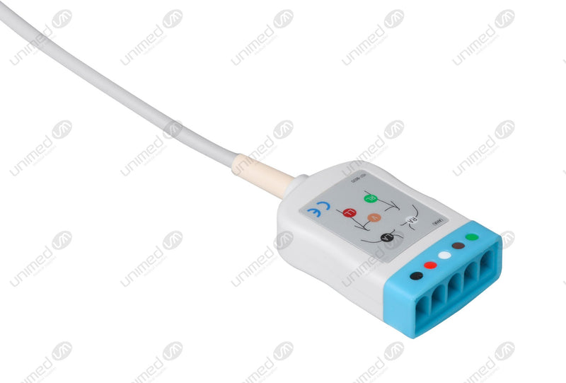 Fukuda Compatible ECG Trunk cable - AHA - 5 Leads/Siemens 5-pin
