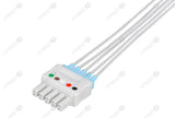 SM5-90S Siemens Compatible Reusable ECG Lead Wire - AHA - 5 Leads Snap