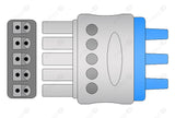 Siemens Compatible Reusable ECG Lead Wire - AHA - 3 Leads Snap with 5 Connectors