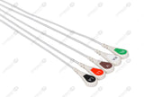 Siemens CT Compatible Reusable ECG Lead Wire - AHA - 5 Leads Snap