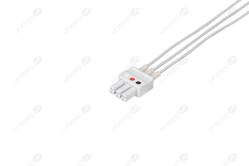 Siemens Compatible Reusable ECG Lead Wires - AHA - 3 Leads Grabber