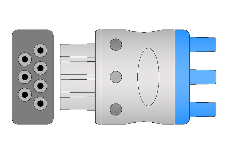 Mindray Compatible ECG Telemetry cable - AHA - 3 Leads Grabber