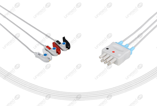Mindray Compatible ECG Telemetry Cables 3 Leads Grabber