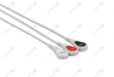 Mindray Compatible ECG Telemetry cable - AHA - 3 Leads Snap