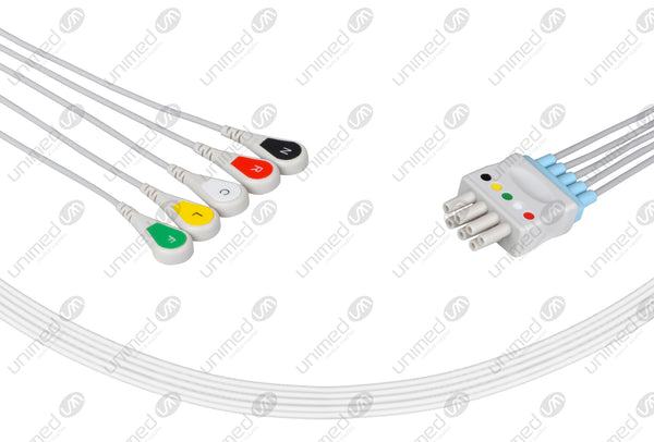 Mindray Compatible ECG Telemetry cable - IEC- 5 Leads Snap