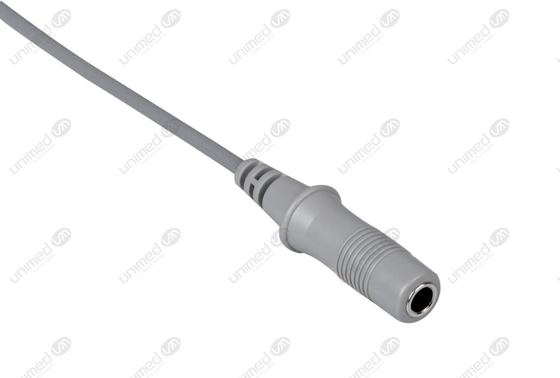 Marquette Compatible Temperature Adapter Cable - Female Mono Plug Connector 1ft