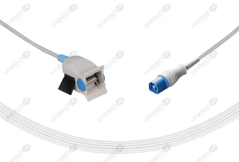 Solaris Compatible Reusable SpO2 Sensor 10ft  - Round 8-pin Connector
