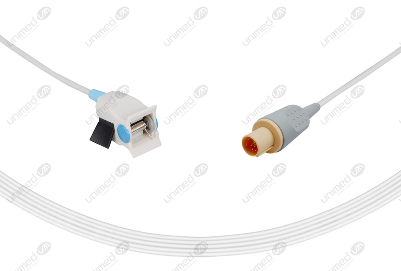 GE-Hellige Compatible Reusable SpO2 Sensor 10ft  - Round 7-pin Connector