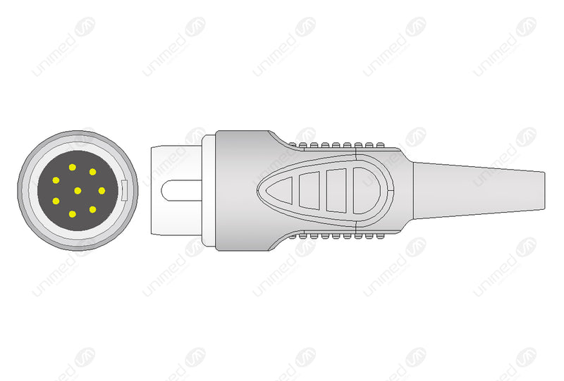 MEK Compatible Reusable SpO2 Sensor - Round 8-pin Connector