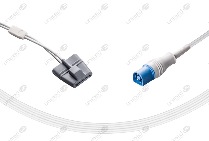 Solaris Compatible Reusable SpO2 Sensor 10ft  - Round 8-pin Connector