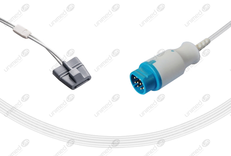 Siemens Compatible Reusable SpO2 Sensor 10ft  - Round 10-pin Connector