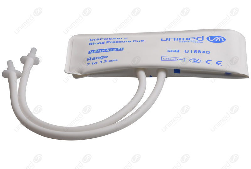 7 to 13cm double tube Disposable Neonatal TPU NIBP Cuffs 