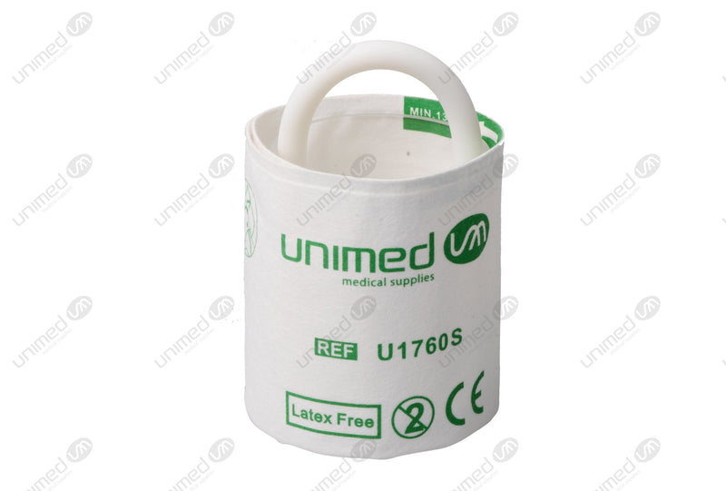 Disposable NIBP Cuff with BP18 Connector - Single Tube Pediatric 13.8-21.5cm box of 5