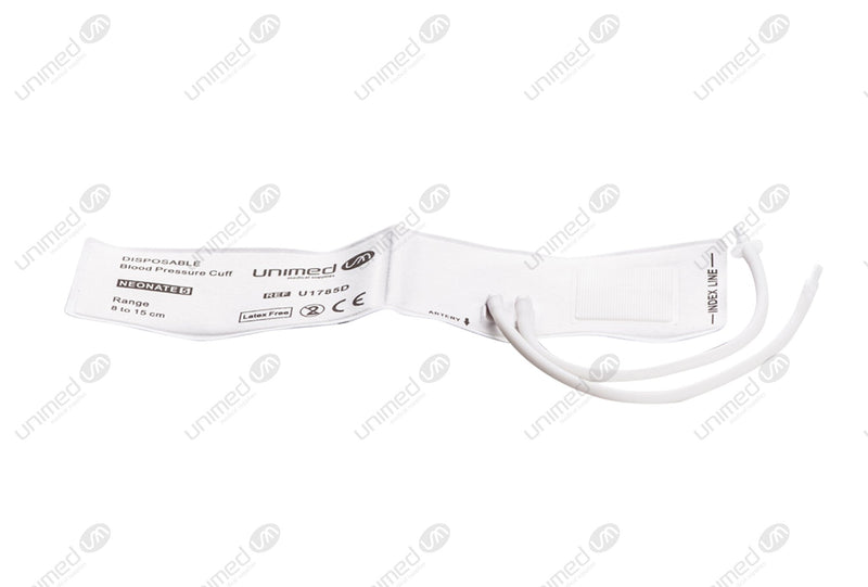 Disposable NIBP Cuff- 2525 Double Tube Neonate #5 8-15cm box of 10
