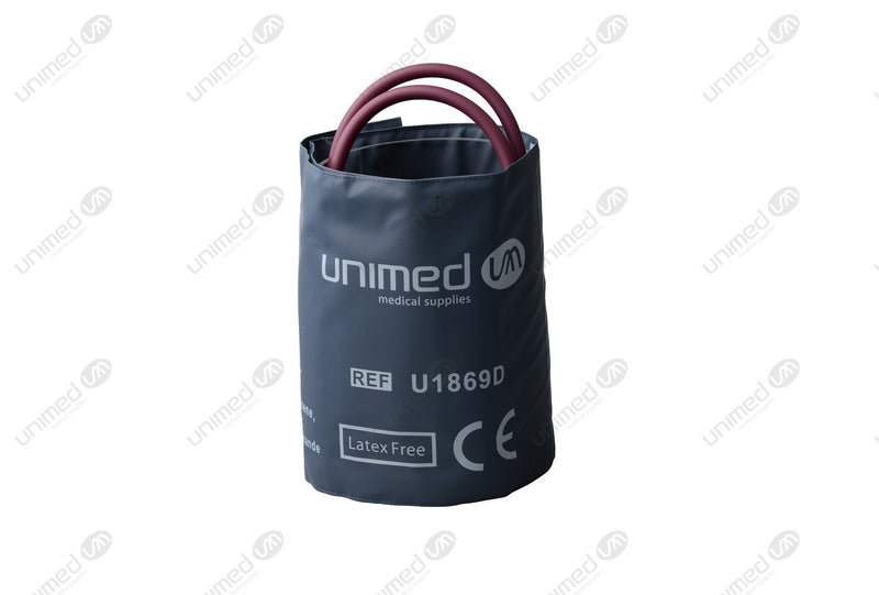 Reusable NIBP Cuffs With Inflation Bag & BP17+BP18 Connector - Double Tube Large Adult 33-47cm